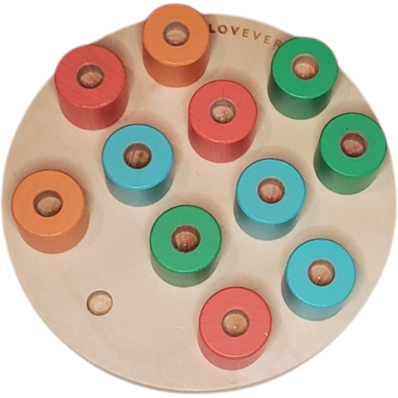 Lovevery Wooden Stacking Pegboard From the Adventurer Play Kit 16 to 18 Mth - Picture 1 of 2